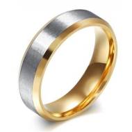 Šperky4u OPR1830 Pánský zlacený ocelový prsten - cena, srovnání