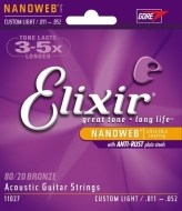 Elixir Acoustic Nanoweb 80/20 Bronze Custom Light - cena, srovnání