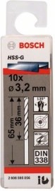 Bosch Vrták do kovu HSS-G 135° DIN 338 pr.3.2mm 10ks 2608595056