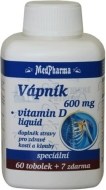 MedPharma Vápnik 600mg + Vitamín D 67tbl - cena, srovnání