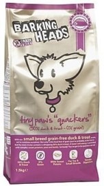 Barking Heads Grain Free Tiny Paws Quackers 1.5kg