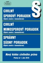 Civilný sporový poriadok, Civilný mimosporový poriadok a Správny súdny poriadok