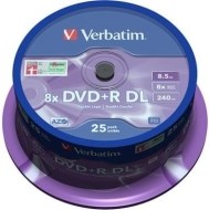 Verbatim 43757 DVD+R DL 8.5GB 25ks - cena, srovnání