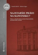 Najstaršie právo na Slovensku? - cena, srovnání