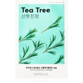 Missha Airy Fit Tea Tree plátenná maska s čistiacim a osviežujúcim účinkom pre citlivú pleť 19g