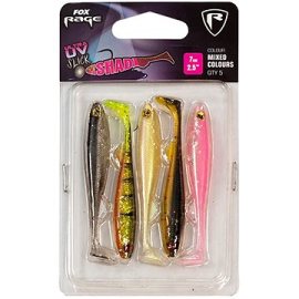 Fox Rage Slick Shad 7cm UV Mixed Colours 5 ks