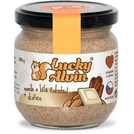 Lucky Alvin Mandle + biela čokoláda + škorica 200g