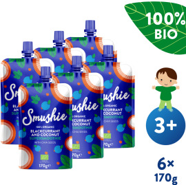 Salvest Smushie BIO Ovocné smoothie s čiernymi ríbezľami 6x170g