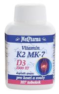 MedPharma Vitamín K2 MK-7 + D3 1000IU 107tbl - cena, srovnání