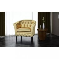 vidaXL Chesterfield kreslo umelá koža 60712 - cena, srovnání