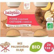 Babybio Jablko s gaštanovým pyré 2x130g - cena, srovnání