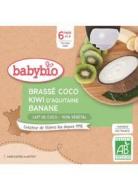 Babybio Desiata s kokosovým mliekom - kiwi a banán 4x85g - cena, srovnání