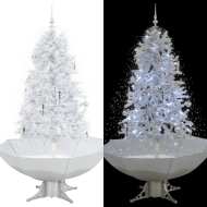 vidaXL Snežiaci vianočný stromček dáždnikovým podstavcom biely 170cm - cena, srovnání
