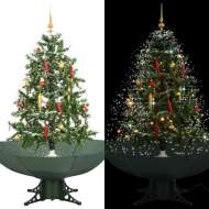 vidaXL Snežiaci vianočný stromček dáždnikovým podstavcom zelený 140cm - cena, srovnání