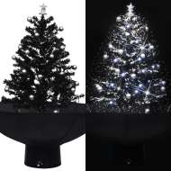 vidaXL Snežiaci vianočný stromček s dáždnikovým podstavcom čierny 75cm PVC - cena, srovnání