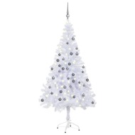vidaXL Umelý vianočný stromček s LED a sadou gulí 180cm 620 vetvičiek - cena, srovnání