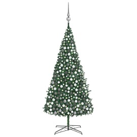 vidaXL Umelý vianočný stromček s LED a súpravou gulí zelený 400cm