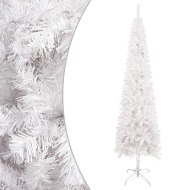 vidaXL Úzky vianočný stromček biely 210cm - cena, srovnání