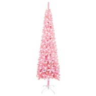 vidaXL Úzky vianočný stromček s LED ružový 240cm - cena, srovnání