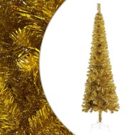 vidaXL Úzky vianočný stromček zlatý 240cm - cena, srovnání