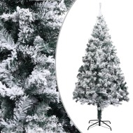 vidaXL Zasnežený umelý vianočný stromček zelený 180cm PVC - cena, srovnání