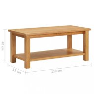 vidaXL Konferenčný stolík masívne dubové drevo 110x55x40 cm 289195 - cena, srovnání