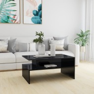 vidaXL Konferenčný stolík lesklý čierny 90x60x42,5cm drevotrieska - cena, srovnání