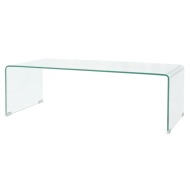 vidaXL Konferenčný stolík z tvrdeného skla, 100x48x33 cm, priehľadný - cena, srovnání