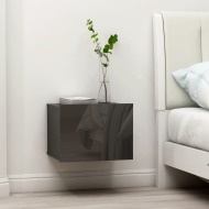 vidaXL Nočný stolík, lesklý sivý 40x30x30 cm, drevotrieska - cena, srovnání