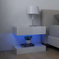 vidaXL Nočný stolík lesklý biely 60x35 cm drevotrieska - cena, srovnání