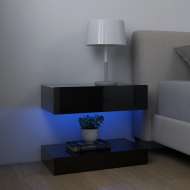 vidaXL Nočný stolík lesklý čierny 60x35 cm drevotrieska - cena, srovnání