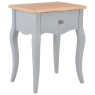 vidaXL Nočný stolík sivo-hnedý 40x30x50 cm masívne borovicové drevo - cena, srovnání