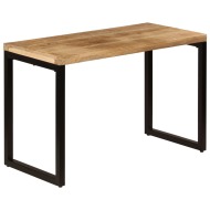vidaXL Jedálenský stôl 115x55x76 cm masívne mangovníkové drevo a oceľ - cena, srovnání