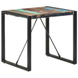 vidaXL Jedálenský stôl 80x80x75 cm, recyklovaný masív