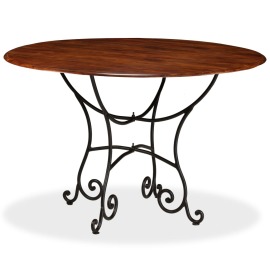 vidaXL Jedálenský stôl, akáciové drevo, sheeshamová úprava, 120x76 cm