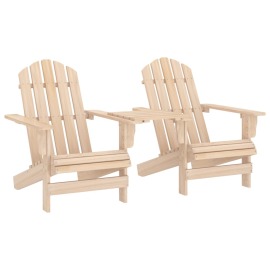 vidaXL Záhradné stoličky Adirondack+stolík, jedľový masív