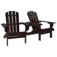 vidaXL Záhradné stoličky Adirondack+stolík, jedľový masív, hnedé - cena, srovnání