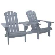 vidaXL Záhradná stolička Adirondack, jedľový masív, sivá - cena, srovnání
