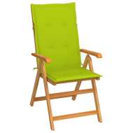 vidaXL Záhradná stolička s jasnozelenými podložkami tíkový masív - cena, srovnání