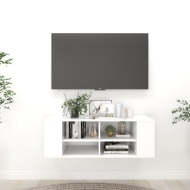 vidaXL Nástenná TV skrinka biela 102x35x35 cm drevotrieska - cena, srovnání