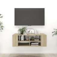 vidaXL Nástenná TV skrinka dub sonoma 102x35x35 cm drevotrieska - cena, srovnání