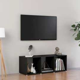 vidaXL TV skrinka čierna 107x35x37 cm drevotrieska