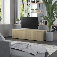 vidaXL TV skrinka, dub sonoma 120x34x30 cm, drevotrieska - cena, srovnání