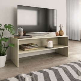 vidaXL TV skrinka farba dubu sonoma 100x40x40 cm drevotrieska