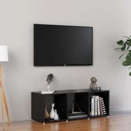 vidaXL TV skrinka lesklá čierna 107x35x37 cm drevotrieska