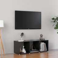 vidaXL TV skrinka lesklá sivá 107x35x37 cm drevotrieska - cena, srovnání