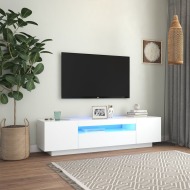 vidaXL TV skrinka s LED svetlami biela 160x35x40 cm - cena, srovnání
