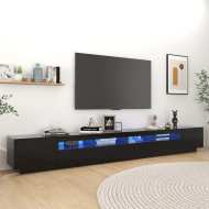 vidaXL TV skrinka s LED svetlami čierna 300x35x40 cm - cena, srovnání