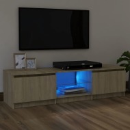vidaXL TV skrinka s LED svetlami dub sonoma 120x30x35,5 cm - cena, srovnání