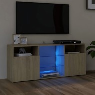 vidaXL TV skrinka s LED svetlami dub sonoma 120x30x50 cm - cena, srovnání